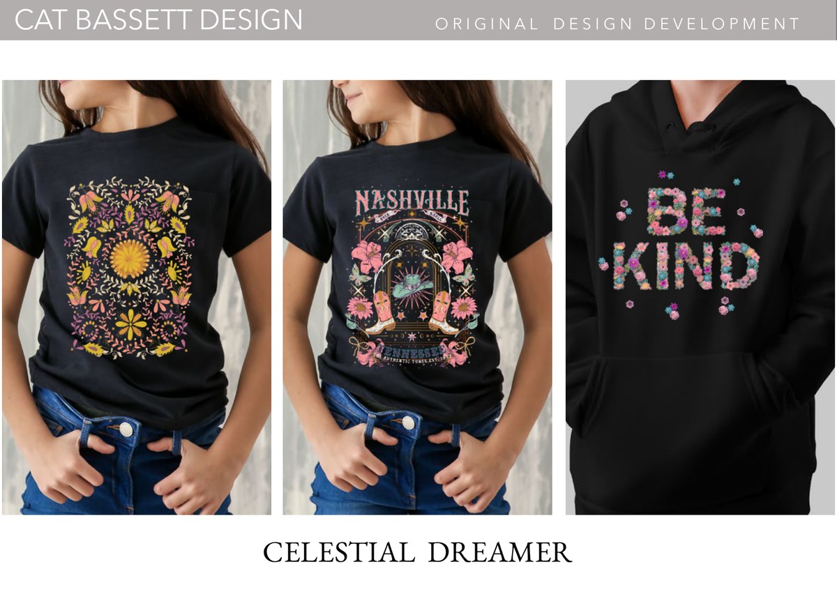 Kidswear portfolio page: Celestial Dreamer