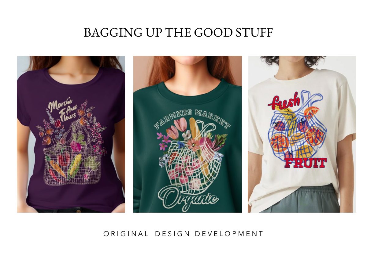 Women’s graphics portfolio: Bagging Up the Good Stuff