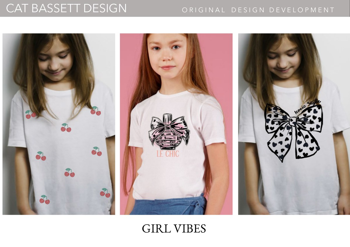 Kidswear portfolio page: Girl Vibes