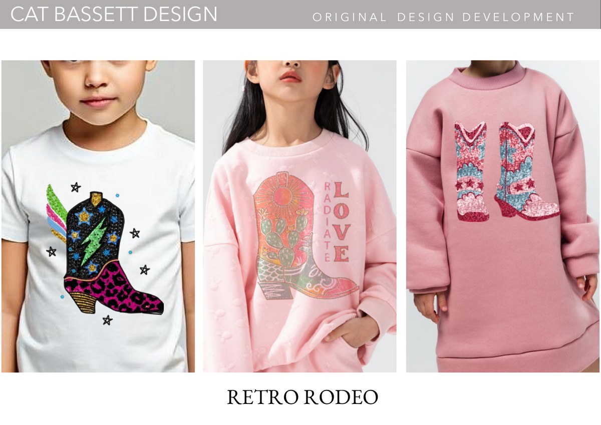 Kidswear portfolio page: Retro Rodeo