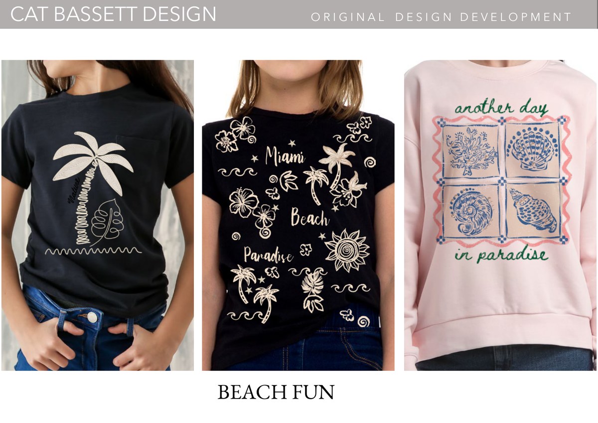 Kidswear portfolio page: Beach Fun