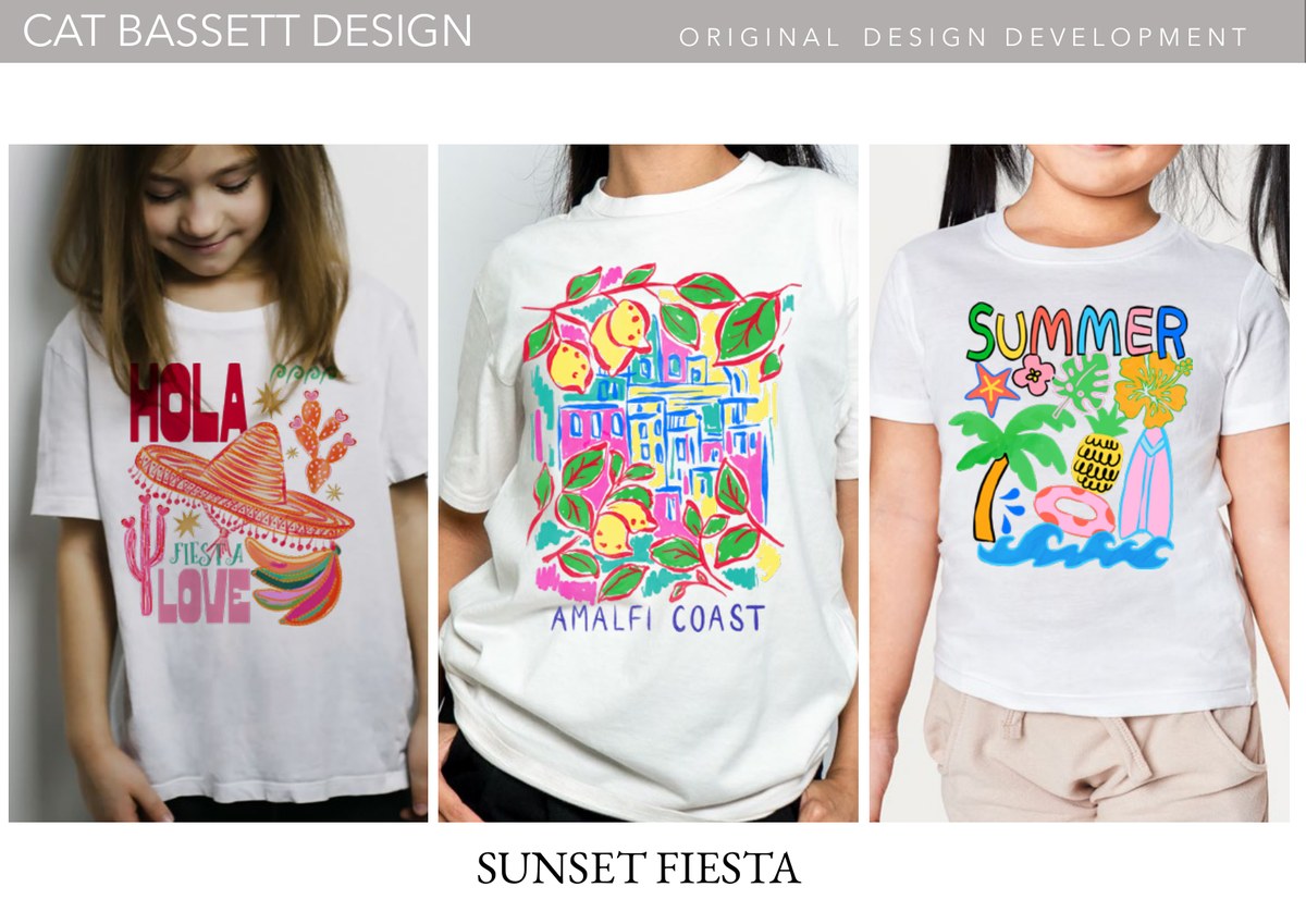 Kidswear portfolio page: Sunset Fiesta