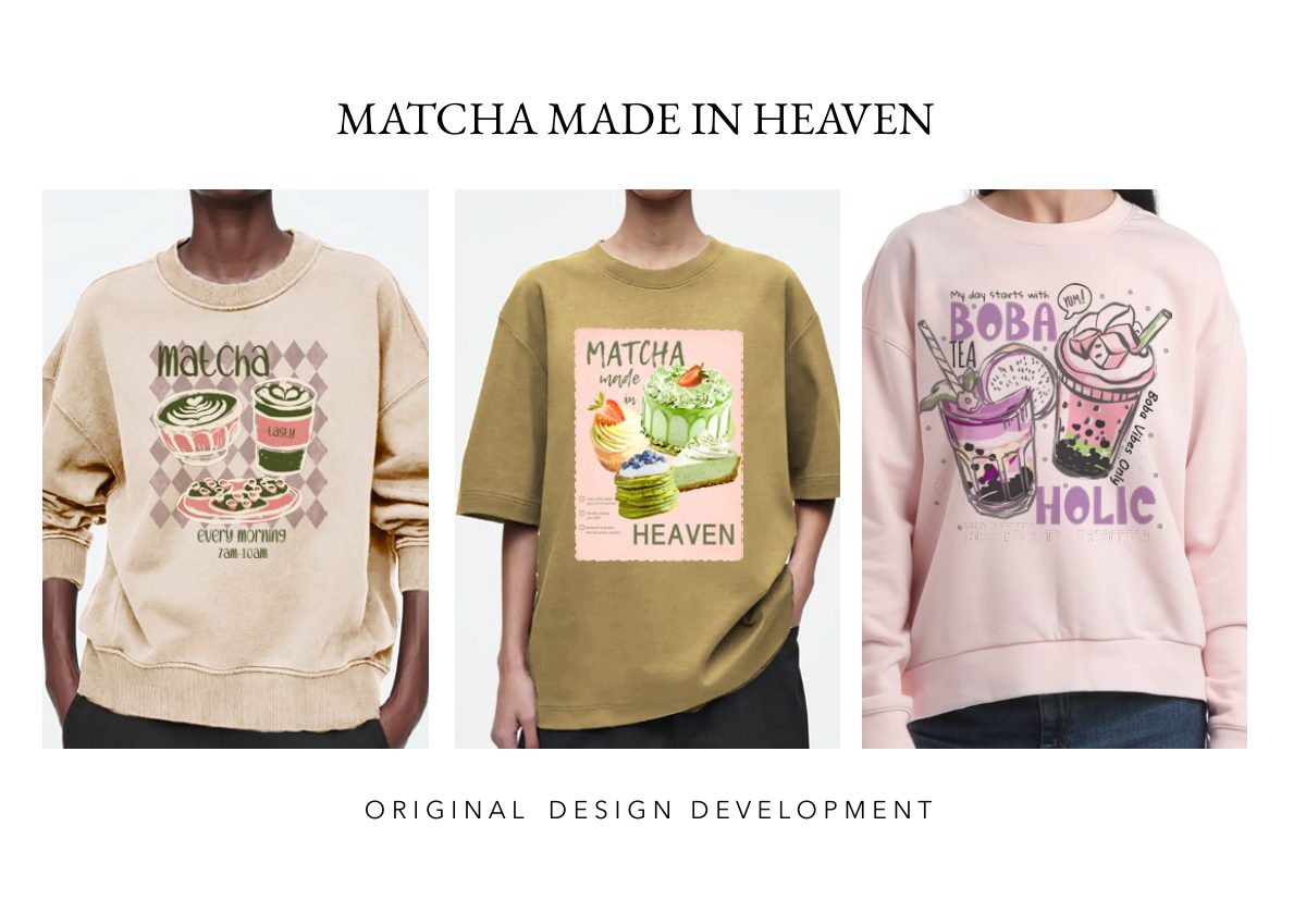 Women’s graphics portfolio: Matcha Made in Heaven
