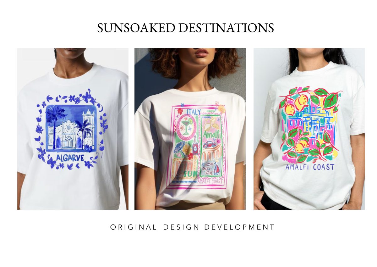 Women’s graphics portfolio: Sunsoaked Destinations