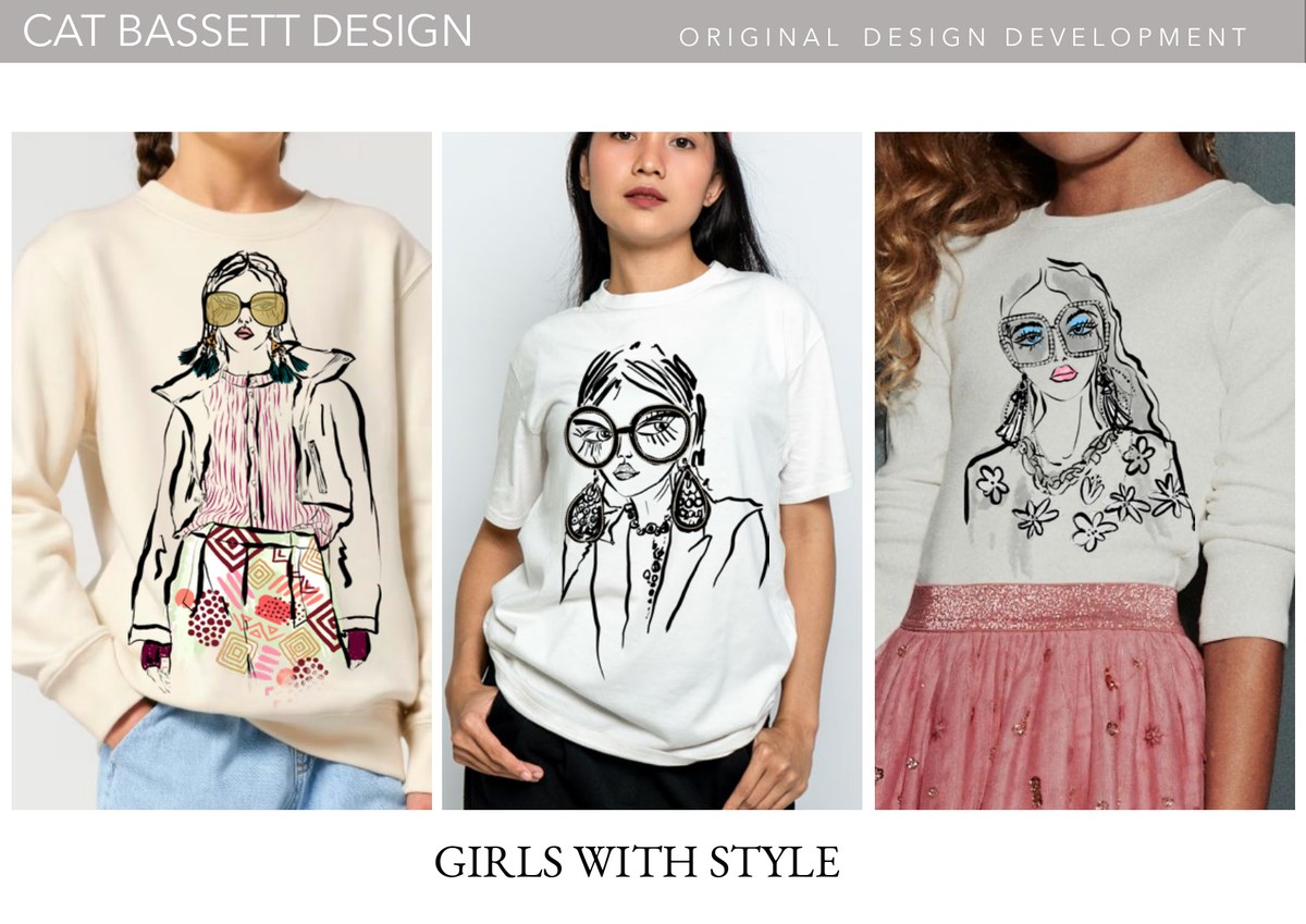Kidswear portfolio page: Girls with Style