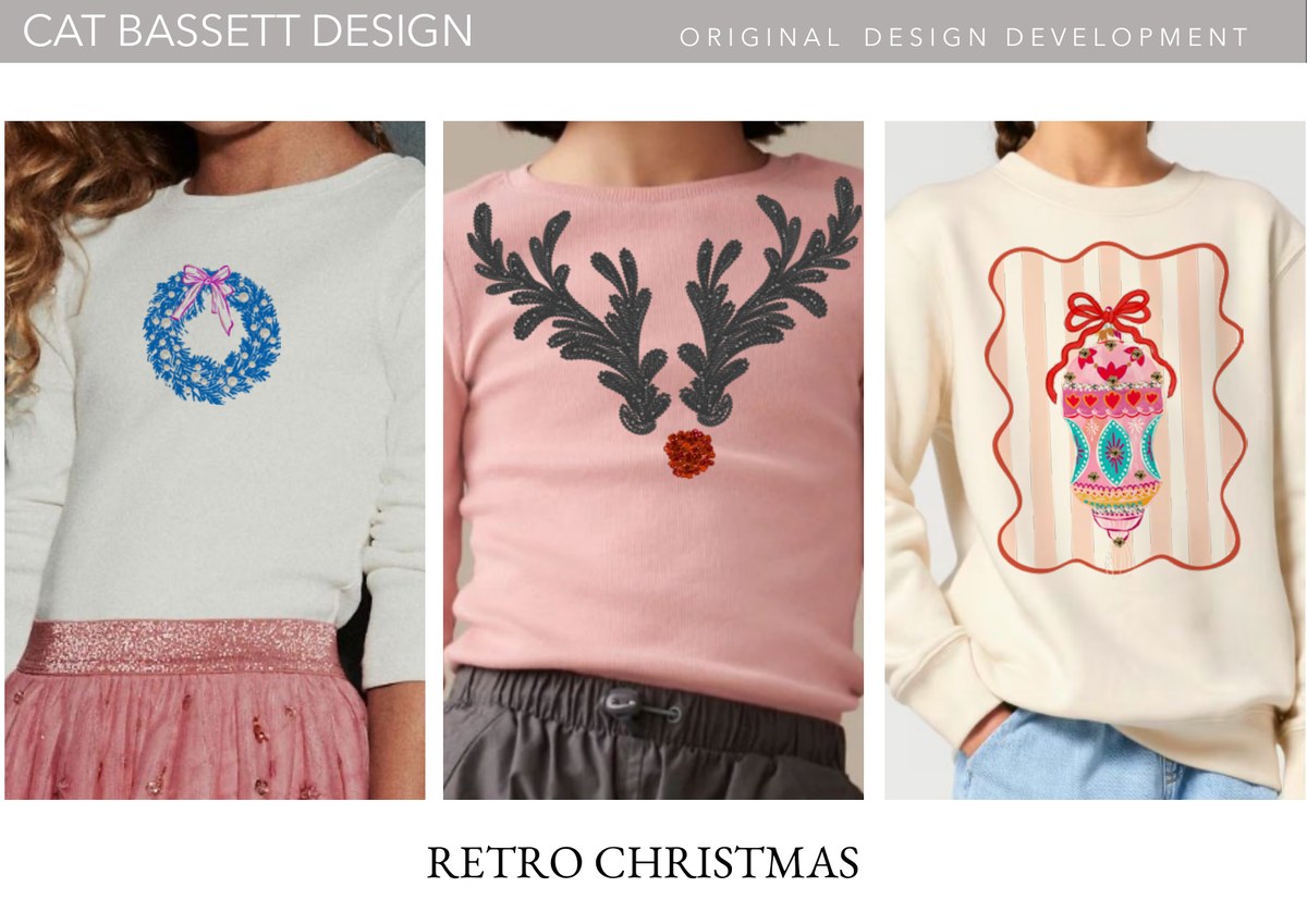 Kidswear portfolio page: Retro Christmas